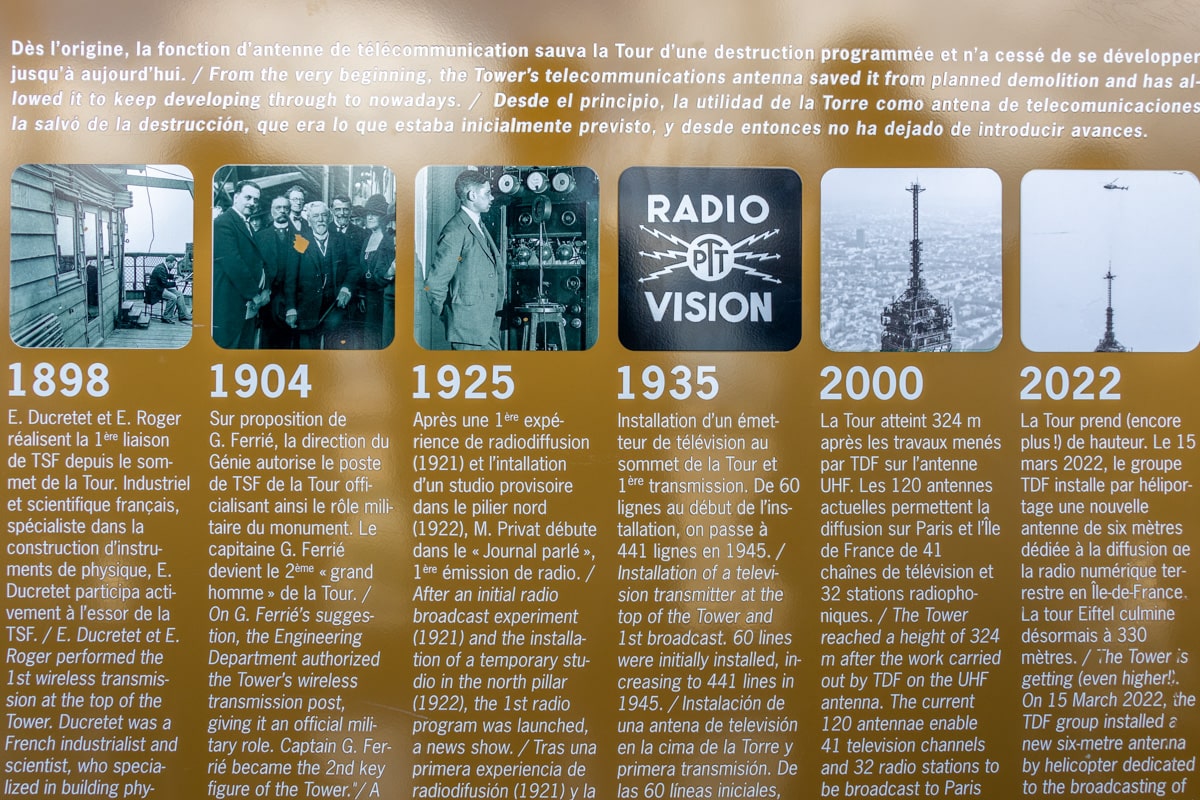 historical information on the Eiffel Tower