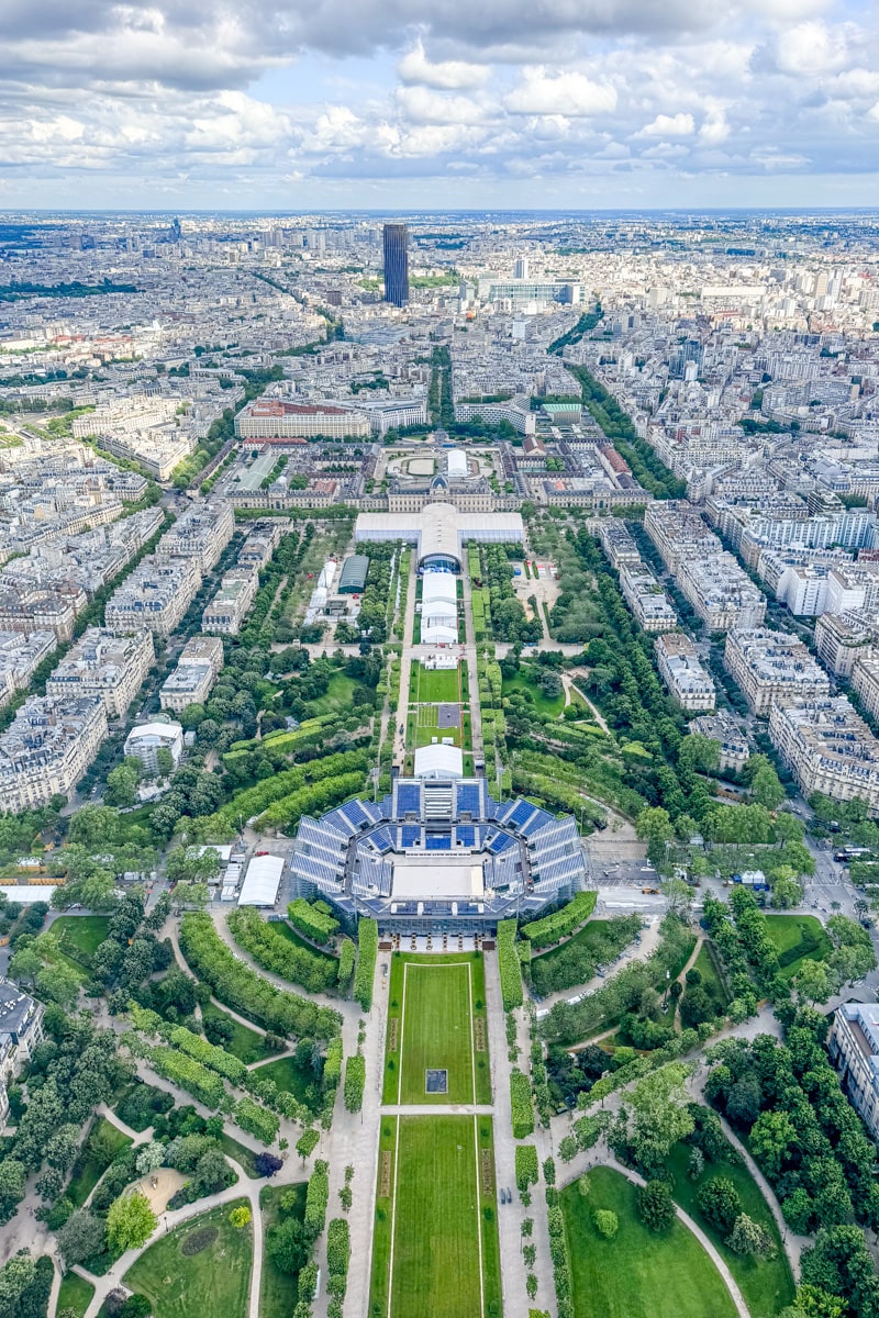 Panoramic view from the Eiffel Tower