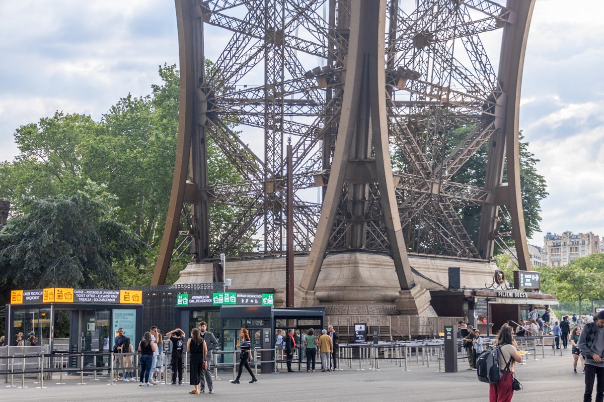 Underneath the Eiffel Tower