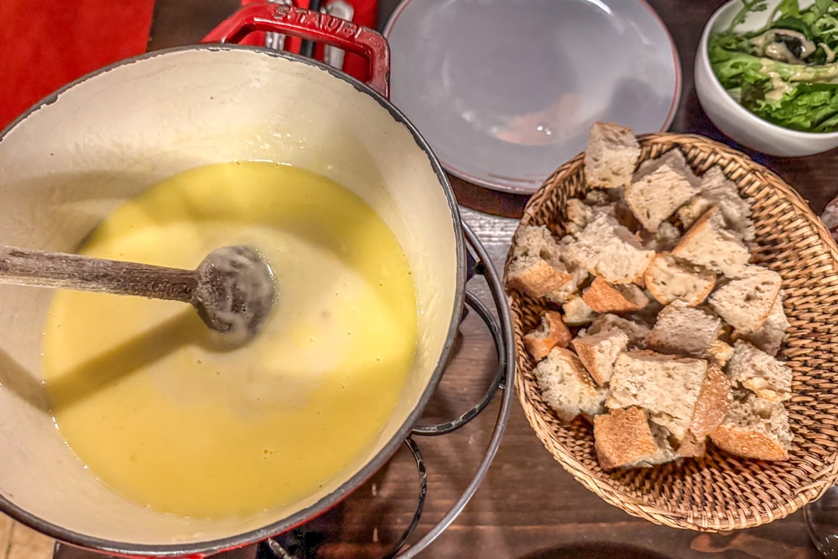 cheese fondue, Chamonix