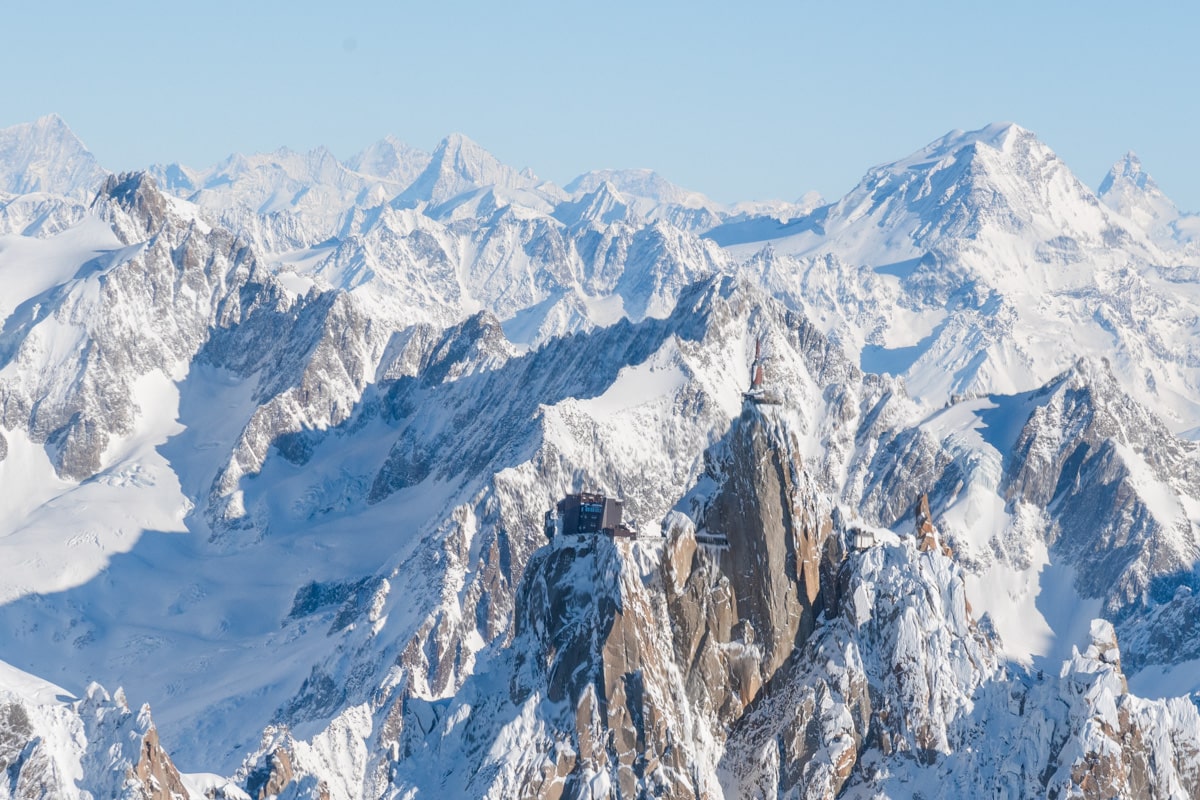 Helicopter in Chamonix : flying over Mont Blanc