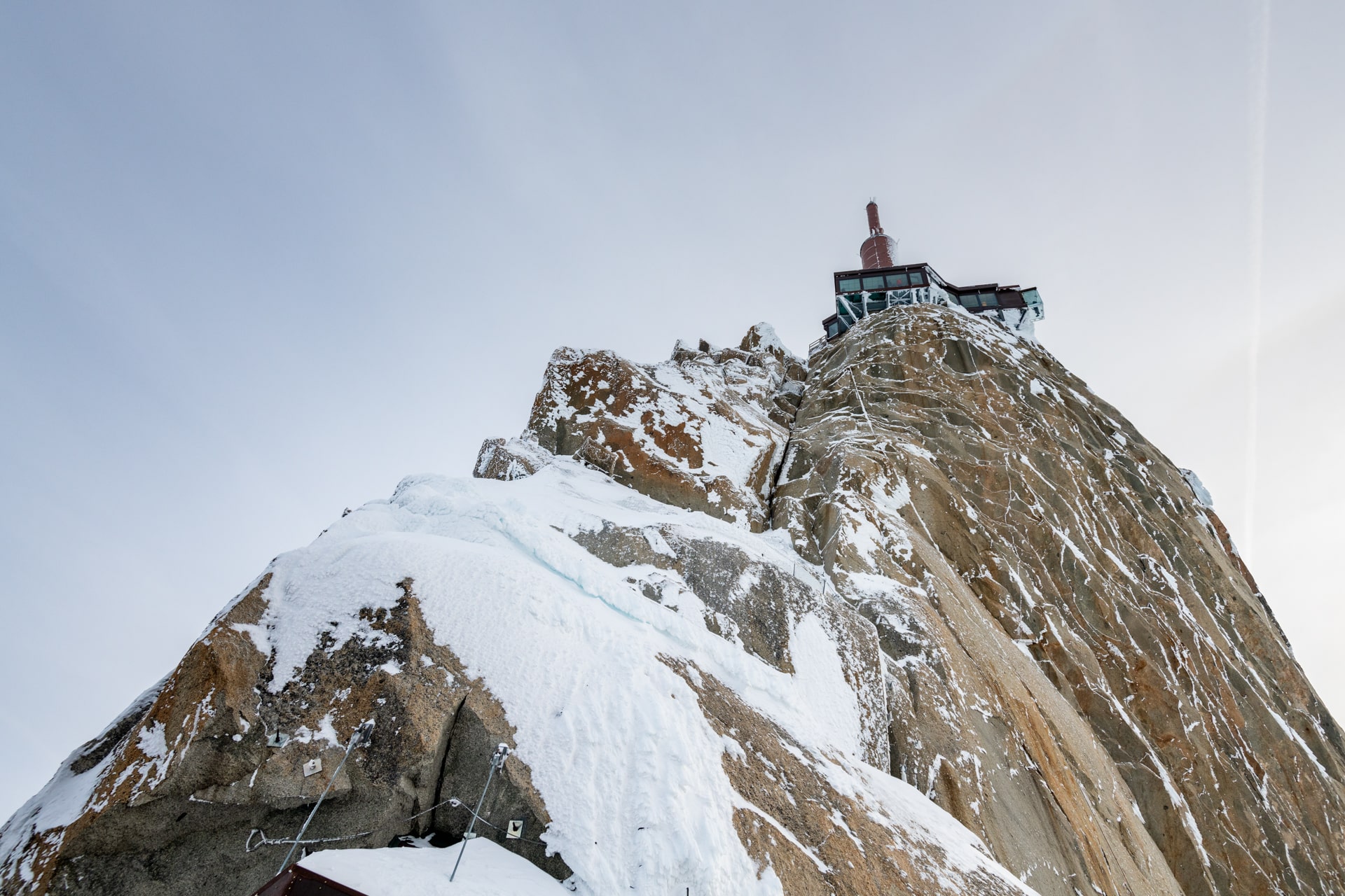 Climbing the Aiguille du midi in Chamonix