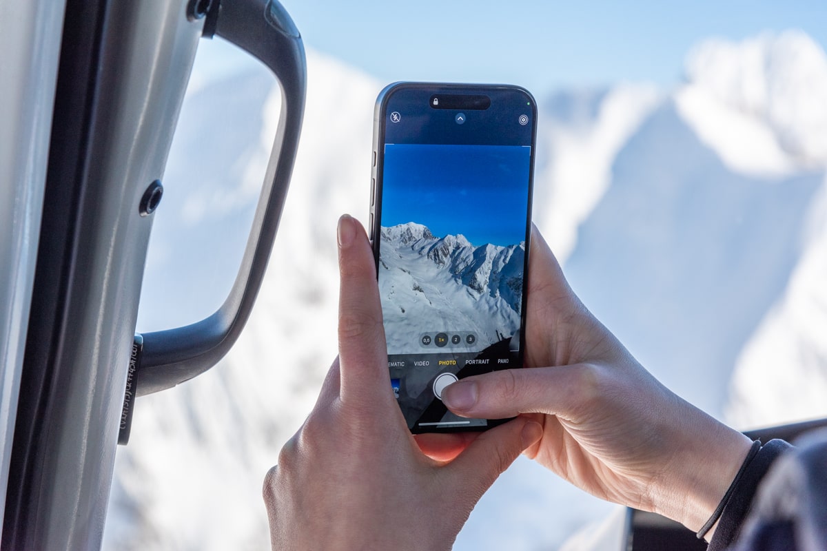 helicopter ride over Mont Blanc