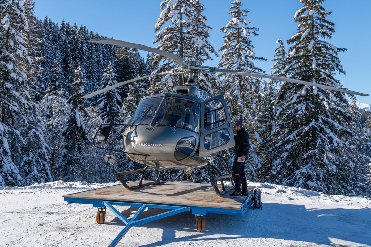 Helicopter tour in Megève